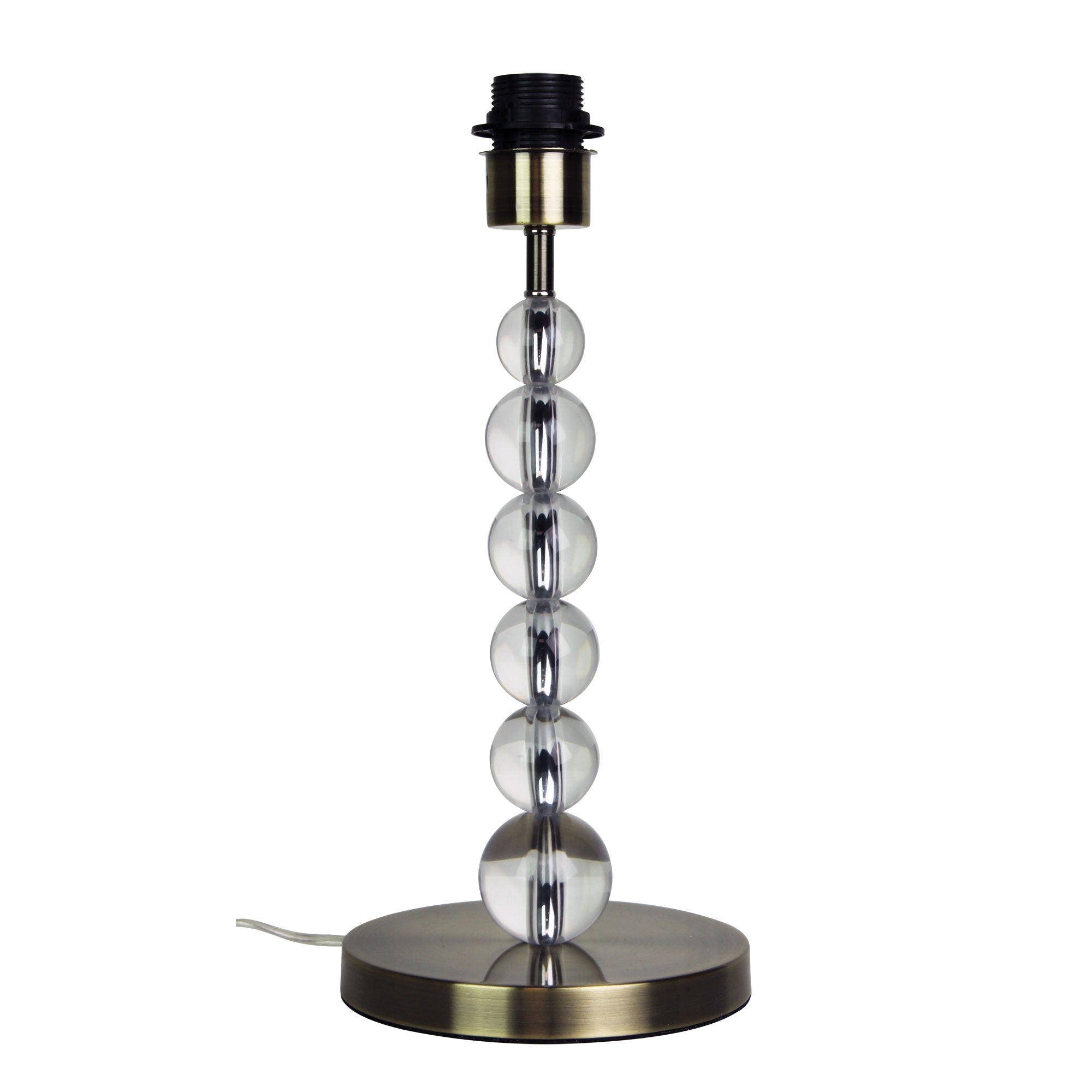 Clara Acrylic and Antique Brass Base Only